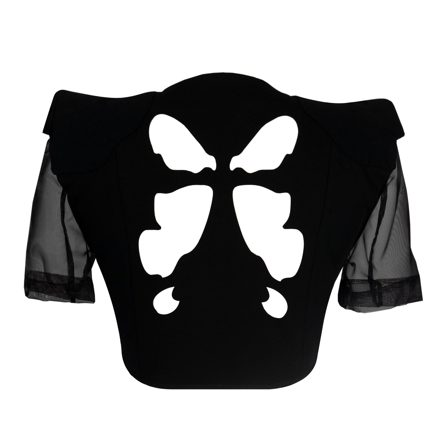 AVA, veste manches courtes avec logo iconique découpé au laser au dos