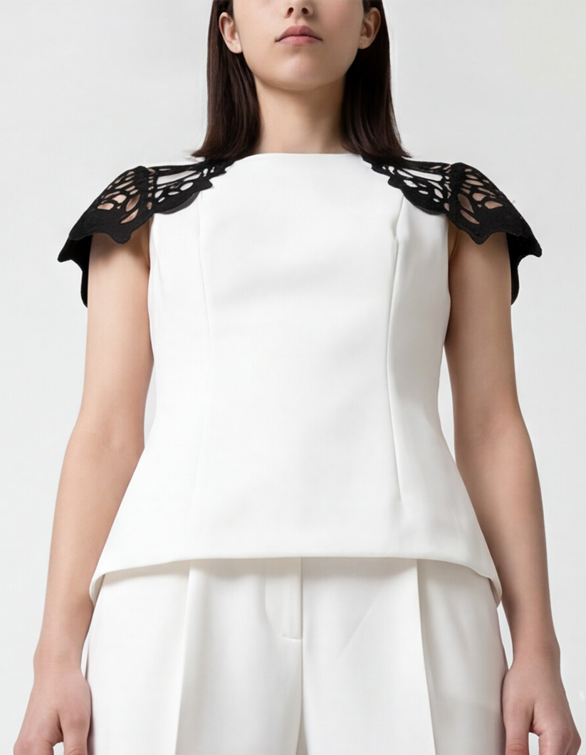 A PAPYON Laser Cut Sleeves Jacket