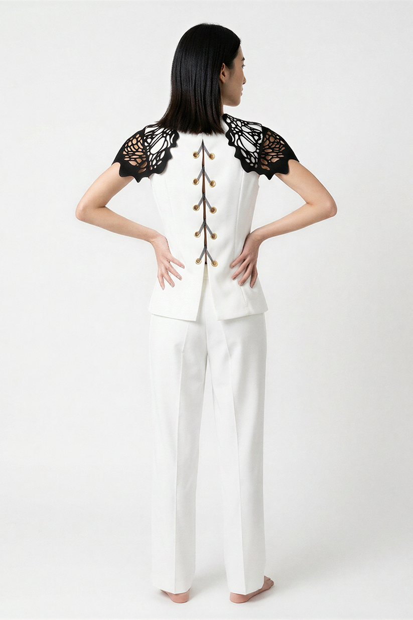 A PAPYON Laser Cut Sleeves Jacket