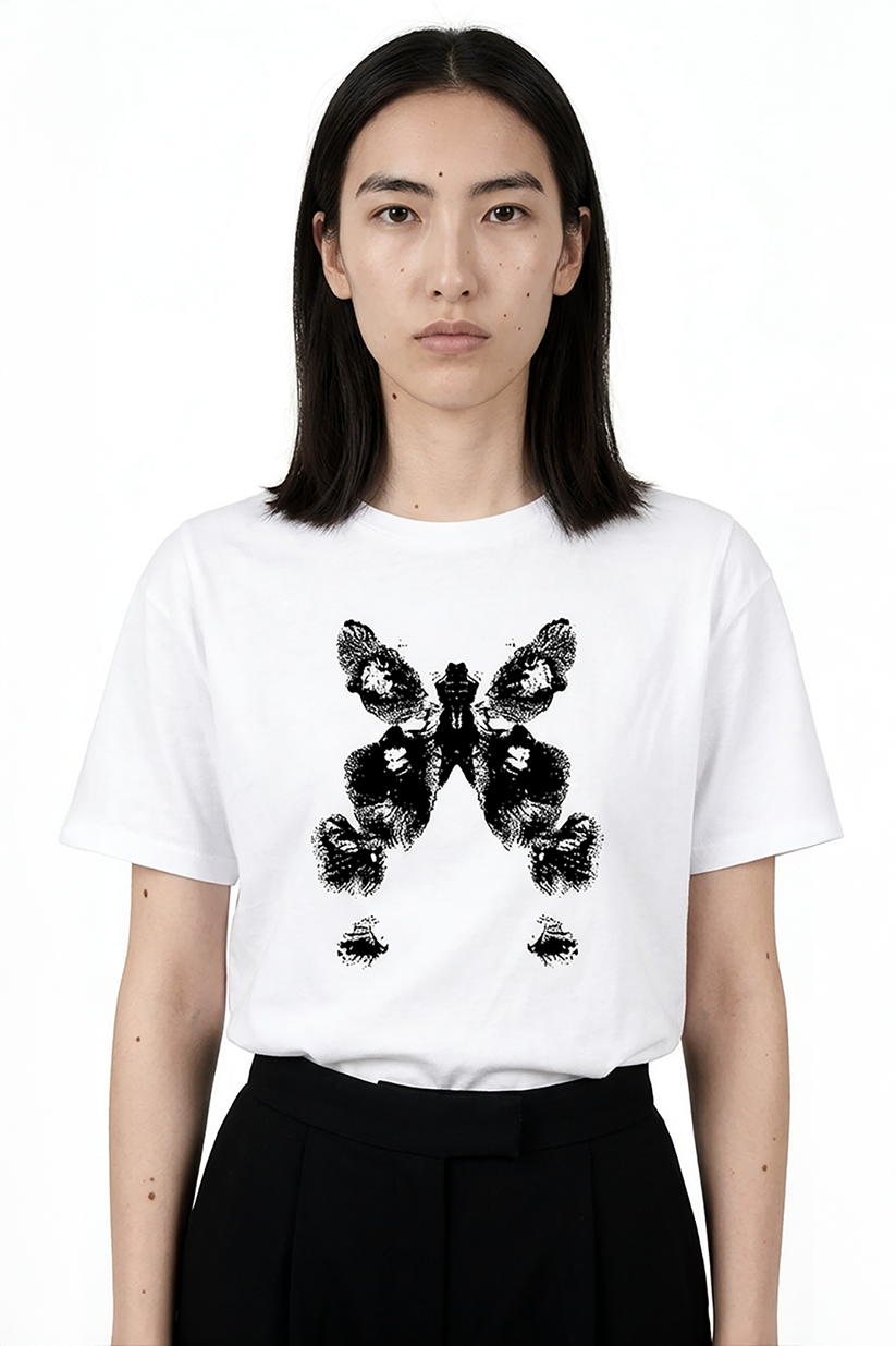 ALTHEA, short-sleeves white t-shirt with iconic design print