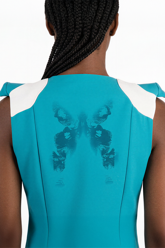 AVA, sleeveless jacket with engraved logo