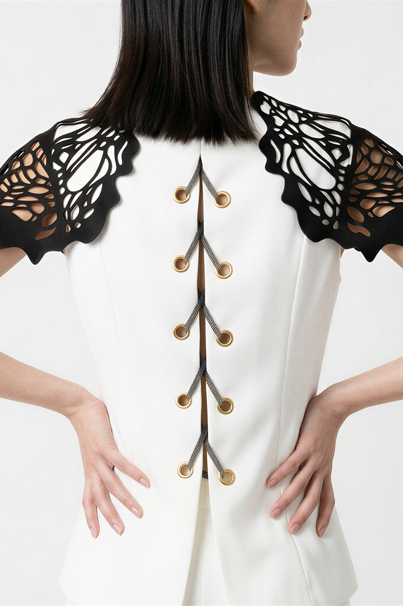 A PAPYON Laser Cut Sleeves Jacket