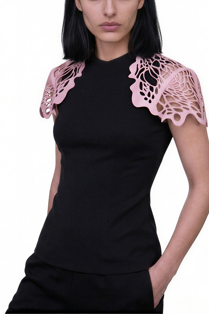 ELROSE Laser Cut Sleeves Jacket