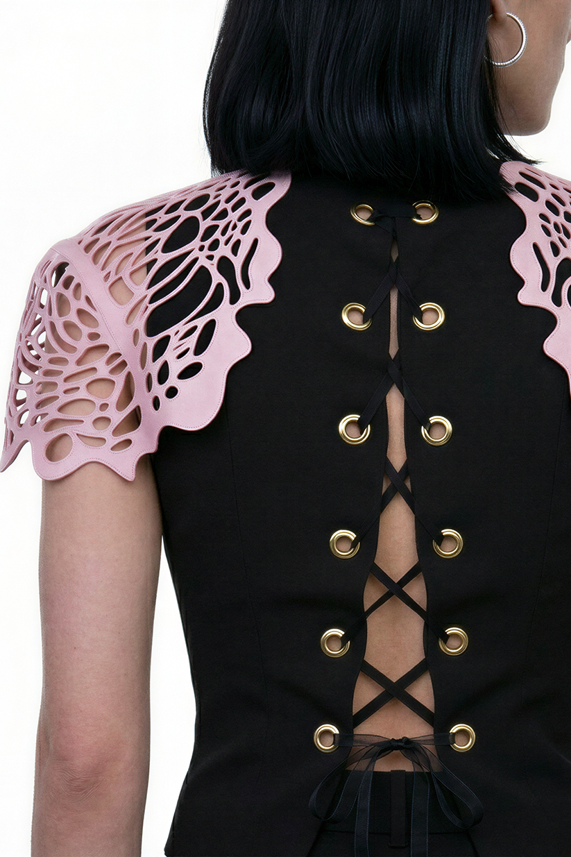 ELROSE Laser Cut Sleeves Jacket