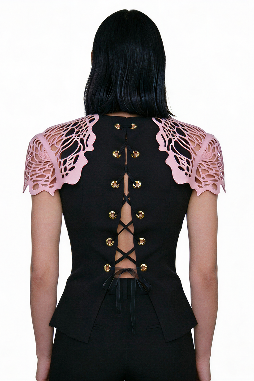 ELROSE Laser Cut Sleeves Jacket