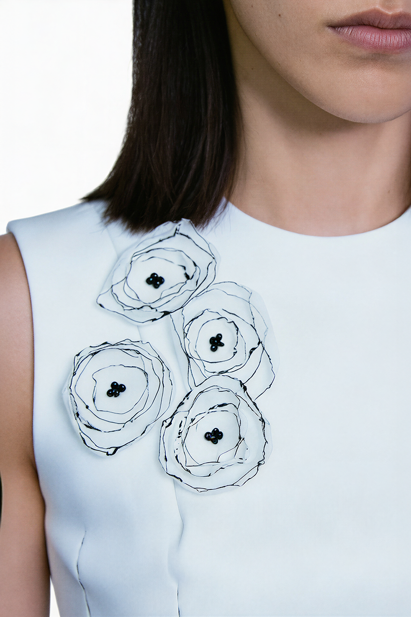 A WHITE DAHLIA sleeveless top